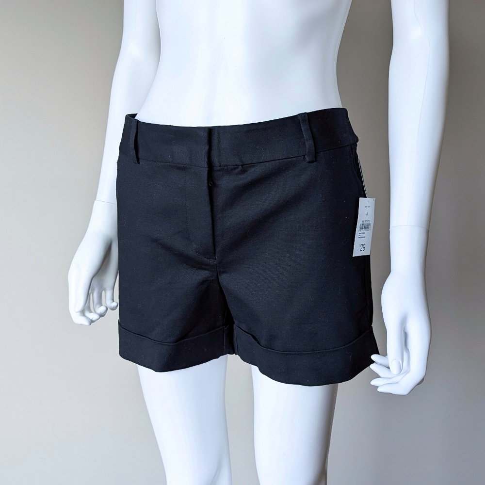 NWT Cuffed Hem Dressy Shorts - Black